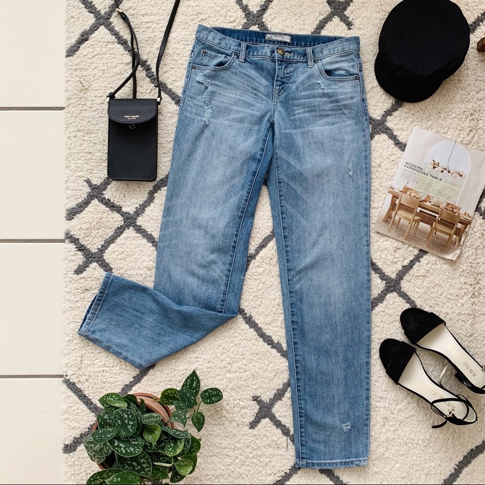 Free People Distressed Boyfriend Jeans